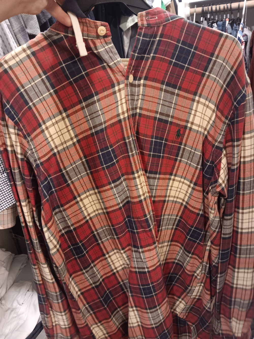 Polo by Ralph Lauren Red and Navy Plaid Button-Down Shirt